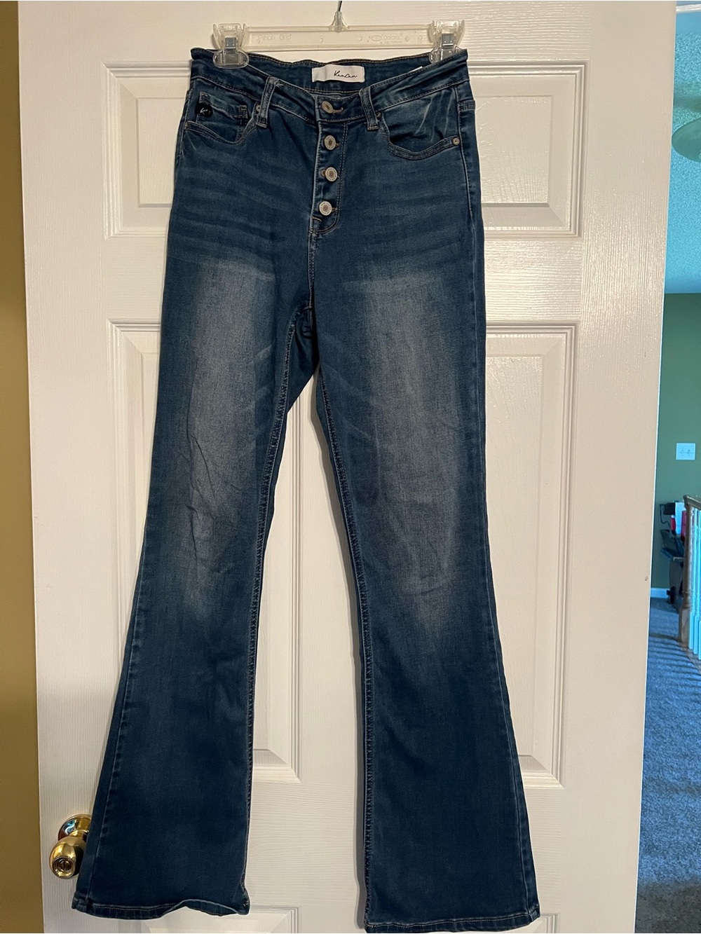 KanCan Dark Wash High-Rise Flare Jeans